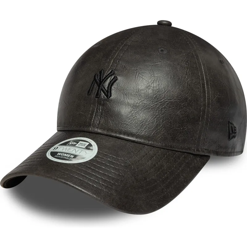 sort-justerbar-curved-kasket-til-kvinder-med-sort-logo-9twenty-tonal-fra-new-york-yankees-mlb-fra-new-era