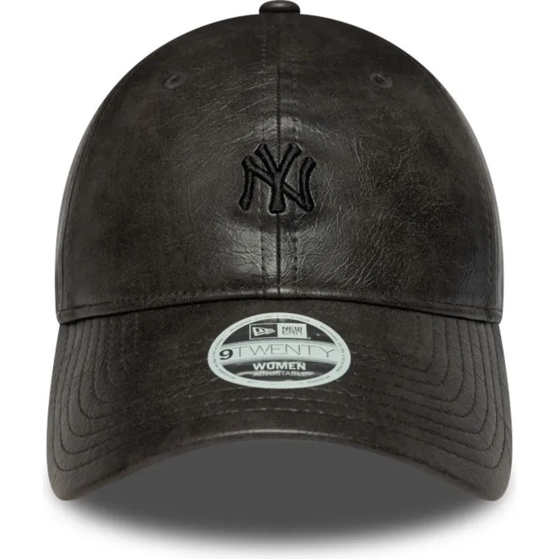 sort-justerbar-curved-kasket-til-kvinder-med-sort-logo-9twenty-tonal-fra-new-york-yankees-mlb-fra-new-era