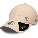 new-era-new-york-yankees-mlb-open-back-flawless-justerbar-lyserod-kvindekasket-med-buet-skygge