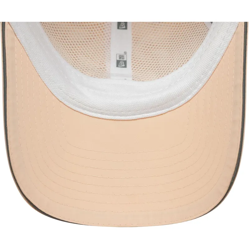 lyserod-justerbar-curved-kasket-til-kvinder-open-back-flawless-fra-new-york-yankees-mlb-fra-new-era