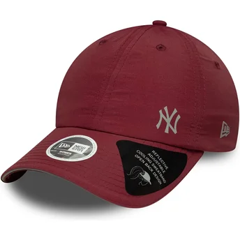 New York Yankees MLB New Era bordeaux justerbar kvindekasket med åben ryg Flawless