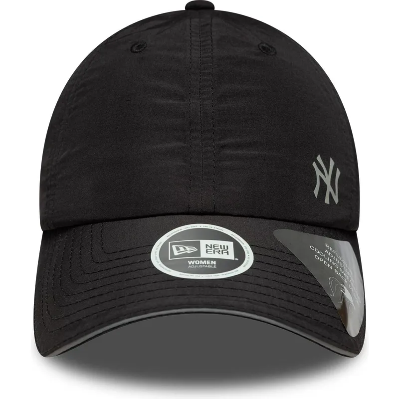 justerbar-sort-buet-kasket-til-kvinder-open-back-flawless-fra-new-york-yankees-mlb-fra-new-era