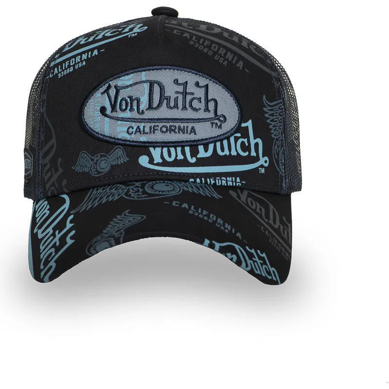 sort-og-bla-trucker-kasket-cafe06-fra-von-dutch