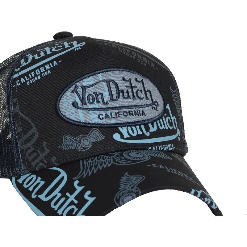 sort-og-bla-trucker-kasket-cafe06-fra-von-dutch