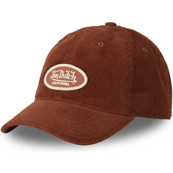 Justerbar brun buet kasket LOG06 fra Von Dutch
