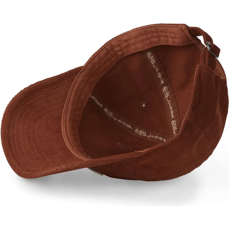 brun-justerbar-kurvet-kasket-log06-fra-von-dutch