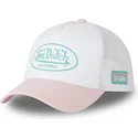 von-dutch-hvid-og-lyserod-3d-pi-trucker-kasket