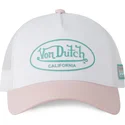 von-dutch-hvid-og-lyserod-3d-pi-trucker-kasket