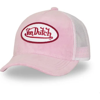 Rosa og hvid trucker kasket KYLIE P fra Von Dutch