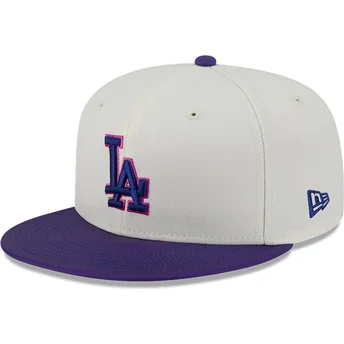 Los Angeles Dodgers MLB 59FIFTY CLR DVLP beige og violet fitted cap fra New Era