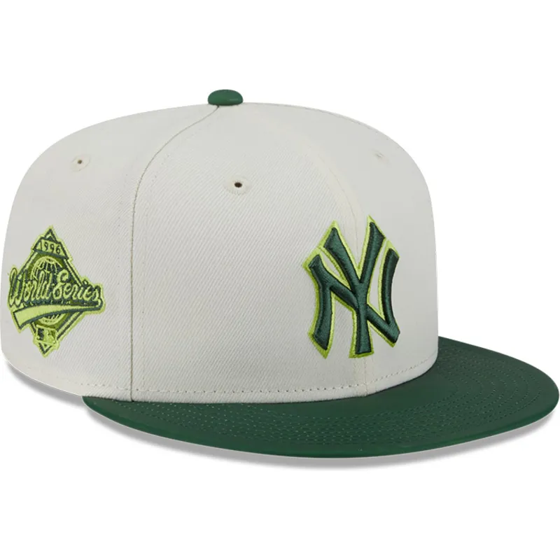 beige-og-gron-fitted-flat-cap-59fifty-clr-dvlp-fra-new-york-yankees-mlb-fra-new-era