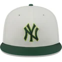 beige-og-gron-fitted-flat-cap-59fifty-clr-dvlp-fra-new-york-yankees-mlb-fra-new-era