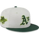 oakland-athletics-mlb-59fifty-clr-dvlp-beige-og-gron-fladskygget-cap-fra-new-era