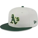 oakland-athletics-mlb-59fifty-clr-dvlp-beige-og-gron-fladskygget-cap-fra-new-era