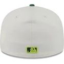 flad-beige-og-gron-fitted-kasket-59fifty-clr-dvlp-fra-oakland-athletics-mlb-fra-new-era