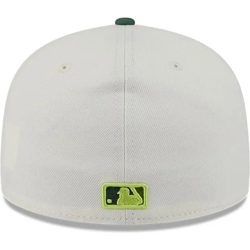 flad-beige-og-gron-fitted-kasket-59fifty-clr-dvlp-fra-oakland-athletics-mlb-fra-new-era