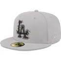 los-angeles-dodgers-mlb-new-era-59fifty-cracked-gra-flad-kasket