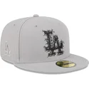 los-angeles-dodgers-mlb-new-era-59fifty-cracked-gra-flad-kasket