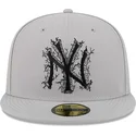 new-york-yankees-mlb-new-era-59fifty-cracked-gra-flad-kasket