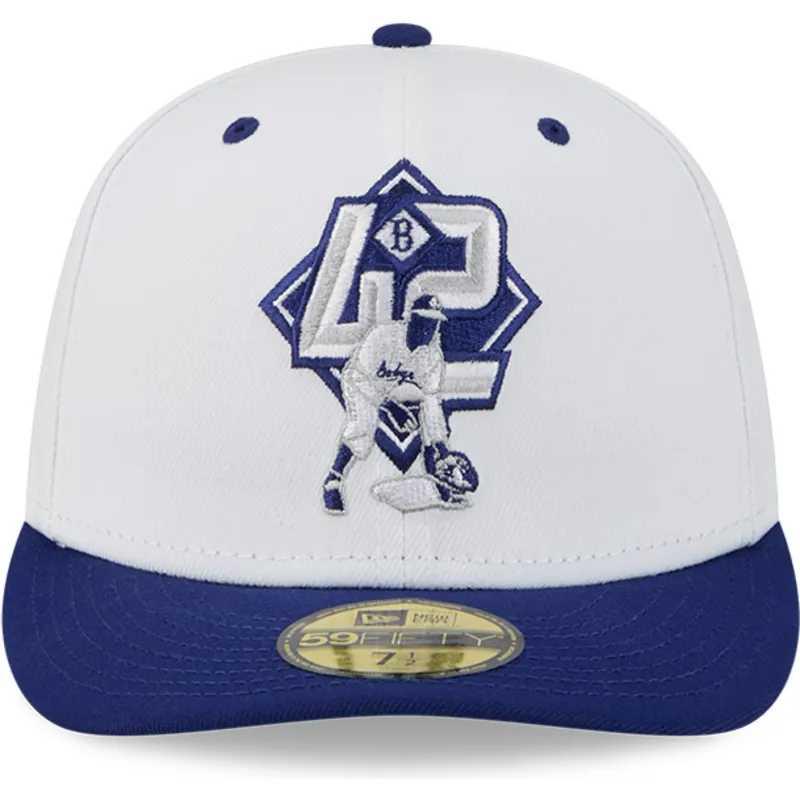 hvid-og-bla-buet-fitted-kasket-59fifty-player-jackie-robinson-fra-brooklyn-dodgers-mlb-fra-new-era