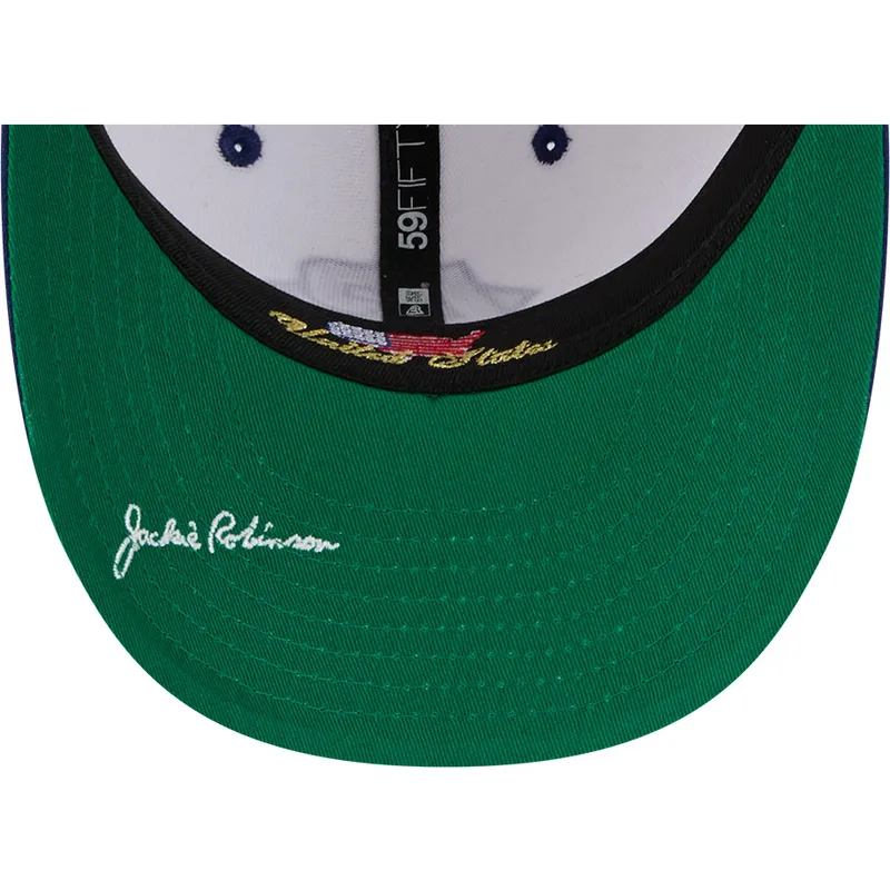 hvid-og-bla-buet-fitted-kasket-59fifty-player-jackie-robinson-fra-brooklyn-dodgers-mlb-fra-new-era