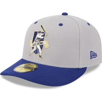 Grå og blå buet 59FIFTY Player Shohei Ohtani Los Angeles Dodgers MLB justerbar kasket fra New Era