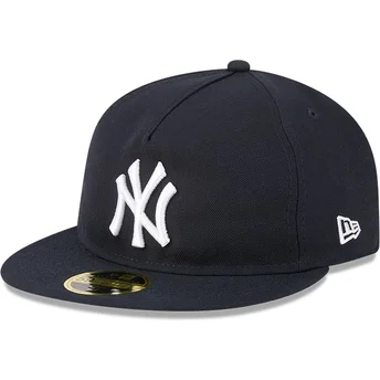 New York Yankees MLB New Era 59FIFTY Retro Crown A Frame Easy navyblå justerbar flad kasket