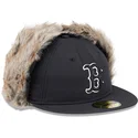 boston-red-sox-mlb-new-era-59fifty-sort-justerbar-flat-cap-med-vinter-oreklapper