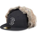 boston-red-sox-mlb-new-era-59fifty-sort-justerbar-flat-cap-med-vinter-oreklapper