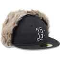 sort-fitted-59fifty-winter-dog-ear-flad-kasket-fra-boston-red-sox-mlb-fra-new-era