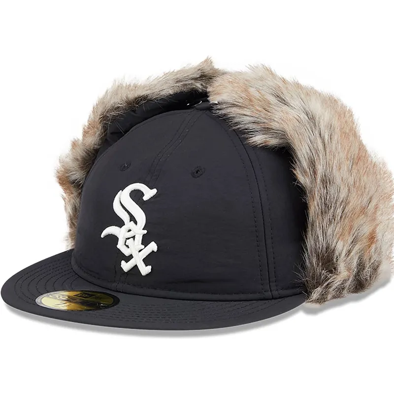 sort-fitted-59fifty-winter-dog-ear-flad-kasket-fra-chicago-white-sox-mlb-fra-new-era