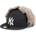 sort-fitted-59fifty-winter-dog-ear-flad-kasket-fra-new-york-yankees-mlb-af-new-era