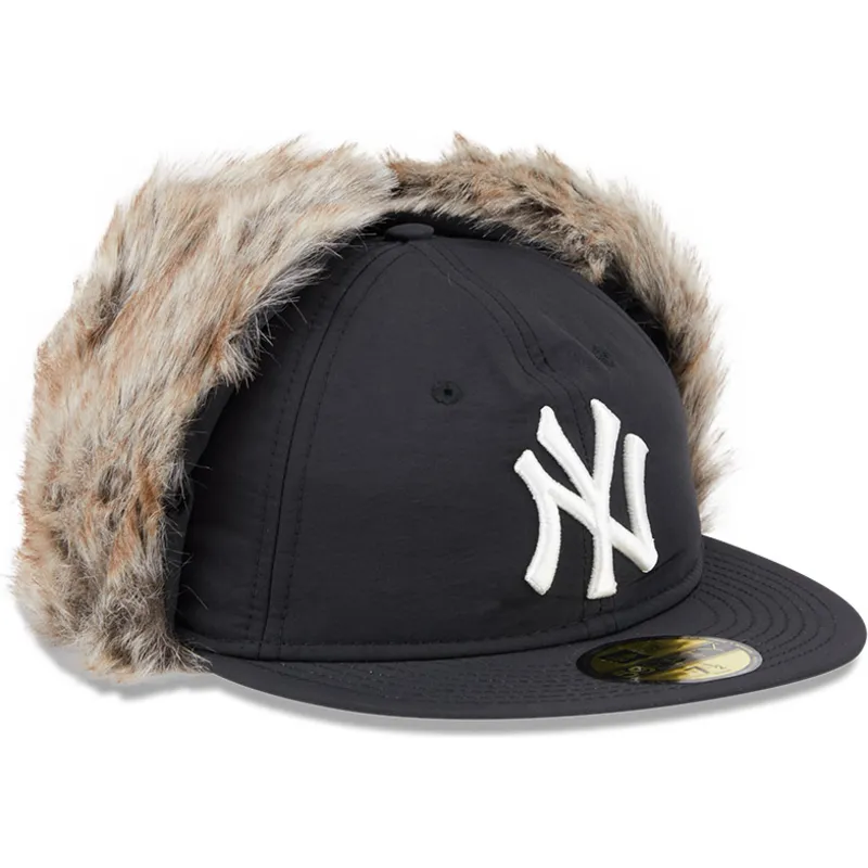 sort-fitted-59fifty-winter-dog-ear-flad-kasket-fra-new-york-yankees-mlb-af-new-era