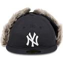 sort-fitted-59fifty-winter-dog-ear-flad-kasket-fra-new-york-yankees-mlb-af-new-era