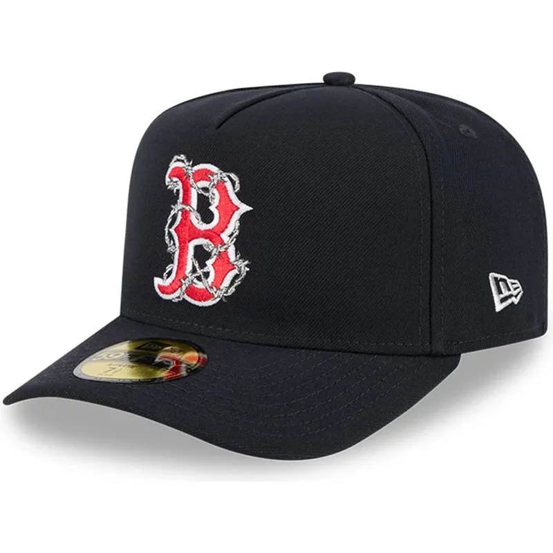 marinebla-buet-kasket-justerbar-59fifty-a-frame-wired-fra-boston-red-sox-mlb-fra-new-era