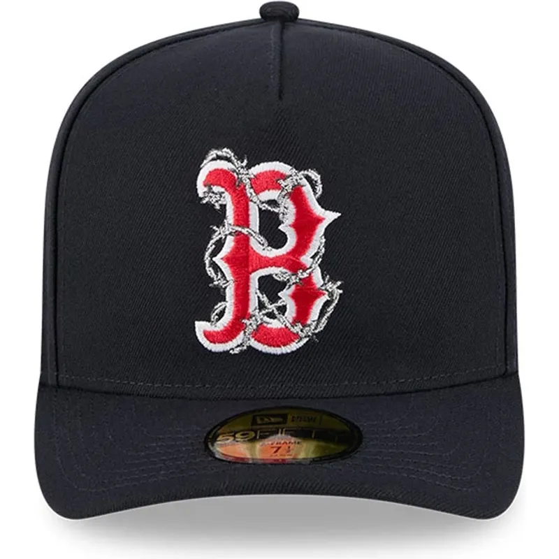 marinebla-buet-kasket-justerbar-59fifty-a-frame-wired-fra-boston-red-sox-mlb-fra-new-era