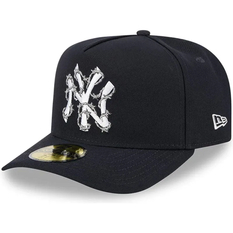 marinebla-buet-kasket-justerbar-59fifty-a-frame-wired-fra-new-york-yankees-mlb-fra-new-era