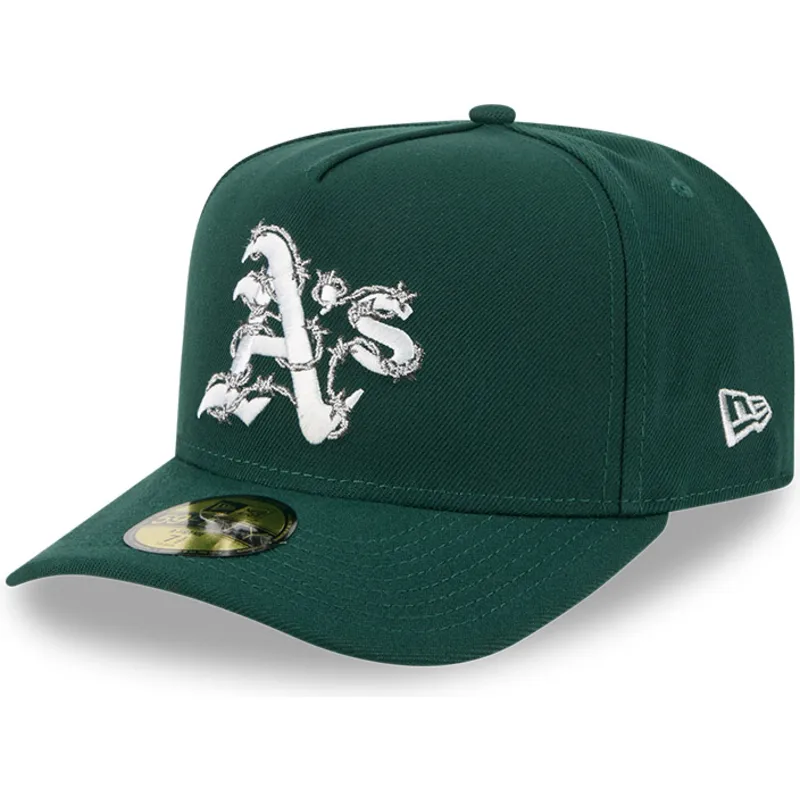 gron-buet-justerbar-59fifty-a-frame-wired-kasket-fra-oakland-athletics-mlb-fra-new-era
