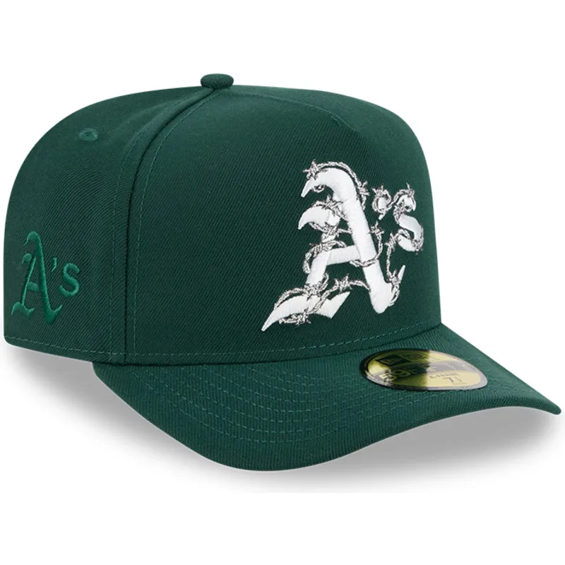 gron-buet-justerbar-59fifty-a-frame-wired-kasket-fra-oakland-athletics-mlb-fra-new-era