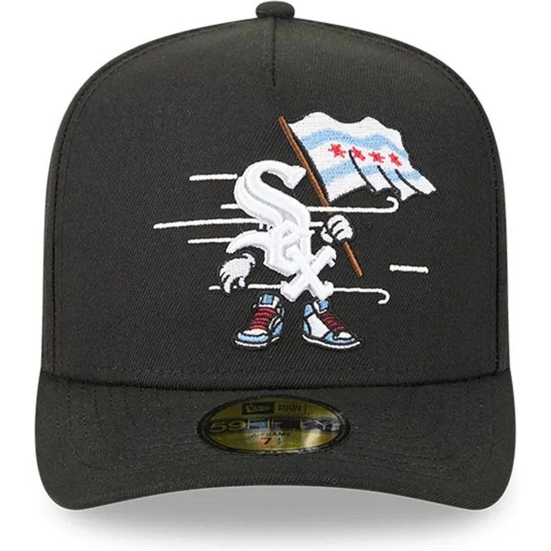 buet-sort-fitted-kasket-59fifty-a-frame-cartoon-fra-chicago-white-sox-mlb-fra-new-era