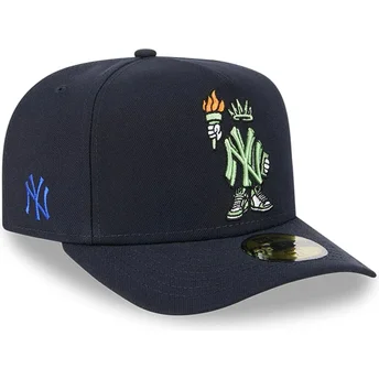 New Era New York Yankees MLB 59FIFTY A Frame Cartoon navyblå justerbar kasket