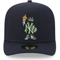 marinebla-buet-kasket-justerbar-59fifty-a-frame-cartoon-fra-new-york-yankees-mlb-fra-new-era