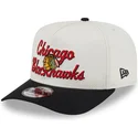 beige-og-sort-buet-snapback-9fifty-a-frame-chainstitch-kasket-fra-chicago-blackhawks-nhl-fra-new-era