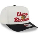 beige-og-sort-buet-snapback-9fifty-a-frame-chainstitch-kasket-fra-chicago-blackhawks-nhl-fra-new-era