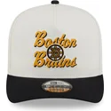 beige-og-sort-snapback-9fifty-a-frame-chainstitch-kasket-fra-boston-bruins-nhl-af-new-era