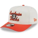 snapback-9fifty-a-frame-chainstitch-kasket-i-beige-og-orange-fra-anaheim-ducks-nhl-af-new-era