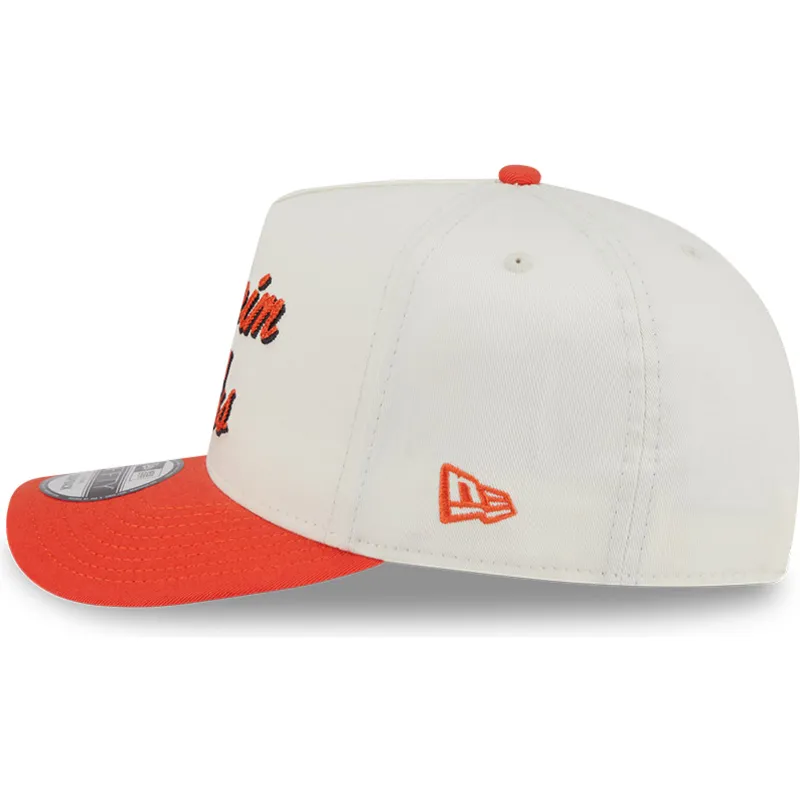 beige-og-orange-buet-kasket-snapback-9fifty-a-frame-chainstitch-fra-anaheim-ducks-nhl-fra-new-era