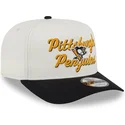 beige-og-sort-snapback-9fifty-a-frame-chainstitch-kasket-fra-pittsburgh-penguins-nhl-fra-new-era