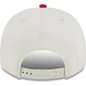 beige-og-rod-buet-kasket-snapback-9fifty-a-frame-chainstitch-fra-detroit-red-wings-nhl-fra-new-era