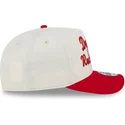 beige-og-rod-buet-kasket-snapback-9fifty-a-frame-chainstitch-fra-detroit-red-wings-nhl-fra-new-era